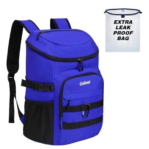 Cooler Backpack Insulated Leak Proof,Small Soft Coolers Bag for Men and Women Camping,Travel,Beach,Hiking,Picnic - color: Blue