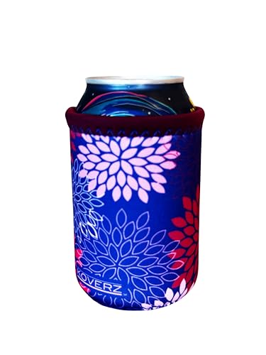 Can/Bottle Sleeve, Neoprene Insulated Bottle Sleeve, Fits 8-12 Oz., Small Size, Midnight Mums - color: Midnight Mums, size: Small 8-12oz
