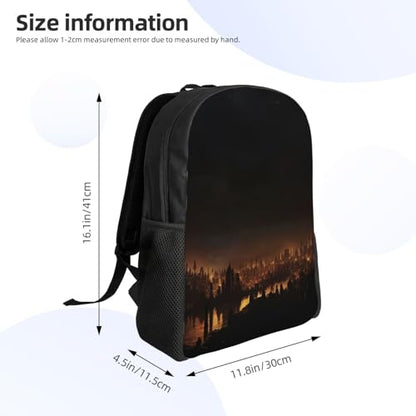 Travel Backpack City in the dark Lightweight Daypack 15 inch Laptop Bag Casual Work Bag for Business Hiking