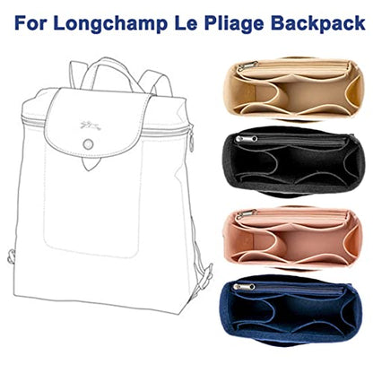 Lckaey Felt Bag Insert for Backpack, Purse Organizer - Blue - color: blue
