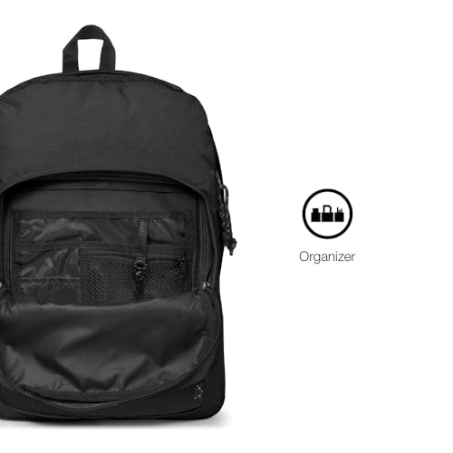 EASTPAK Pinnacle – 38L Everyday Backpack with Dual Compartments, Organizer Front Pocket, Quilted Back Panel & Shaped Shoulder Straps, Sunday Grey - color: Sunday Grey
