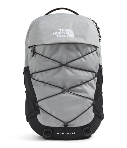 The North Face Borealis Commuter Laptop Backpack - Water Repellent, Laptop Sleeve, Large Main Compartment, Meld Grey Dark Heather/TNF Black-NPF, One Size - color: Meld Grey Dark Heather/Tnf Black-npf
