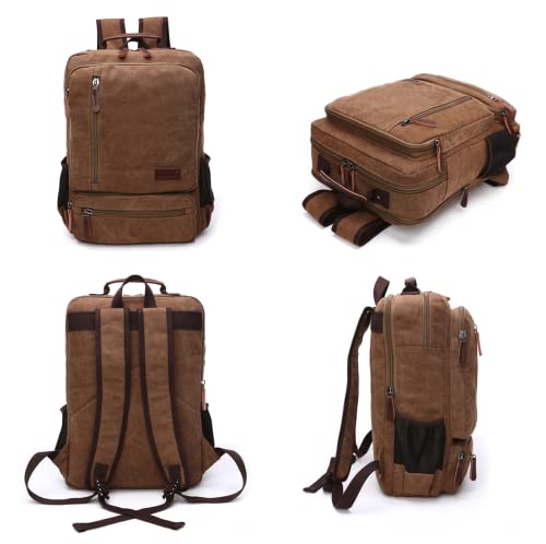 Executive Canvas Backpack for Heavy Duty Notebook Travel, green