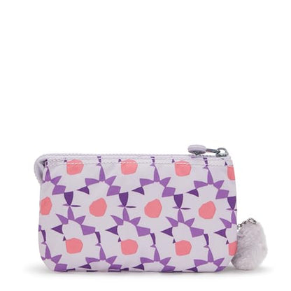 Kipling Women's Creativity Large Prt Pouch, Versatile Cosmetics Kit, Lightweight Travel Organizer - color: Flower Dots, size: 7.25''L x 4.25''H x 1.5''D