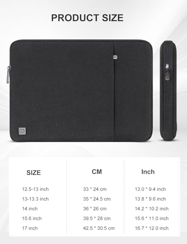 DOMISO 17 inch Laptop Sleeve Case Notebook Bag Protective Carrying Handbag for 17.3" Notebook/Dell Inspiron/MSI GS73VR Stealth Pro/IdeaPad 300 320 321/HP Envy/LG Gram 17"/ASUS ROG Strix GL702VS,Black - color: Black, size: 17 inch