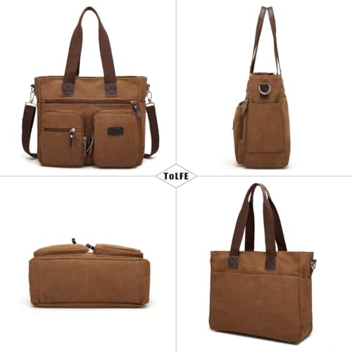 ToLFE Women Top Handle Satchel Handbags Shoulder Bag Messenger Tote Bag Purse Crossbody Bag Travel Work Tote Bag - color: New-green, size: Double handles with 9.1" drop