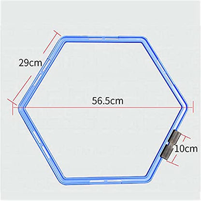 Hexagon Agility Ring Training Circle Ring Speed Agility Ladder Physical Training Ring Football Footwork Trainer Hurdles Agility Ladder Fitness Equipment Multicolor Training Ring 3Pcs - color: blue