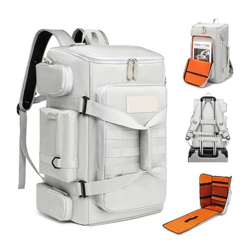 Travel Backpack Business Bag Wet And Dry Separation Shoulder Bags compartment Daypack Large Capacity Outdoor Pack(Gray) - color: Gray