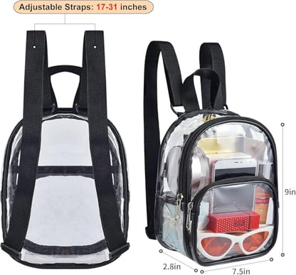 Clear Mini Backpack Stadium Approved - Clear Backpack for Stadium Events