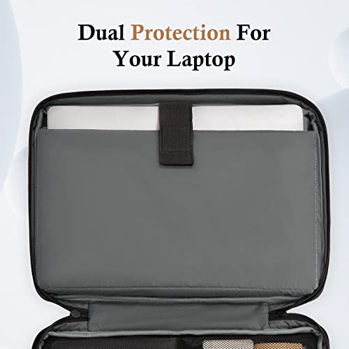 bagasin Laptop Sleeve Case 13 13.3 inch for MacBook Air M2/M1 2022-2018, MacBook Pro 2022-2016 M2 M1, 12.9 iPad Pro 6-3 Gen, Water Resistent Laptop Bag - color: Black, size: 13-13.3