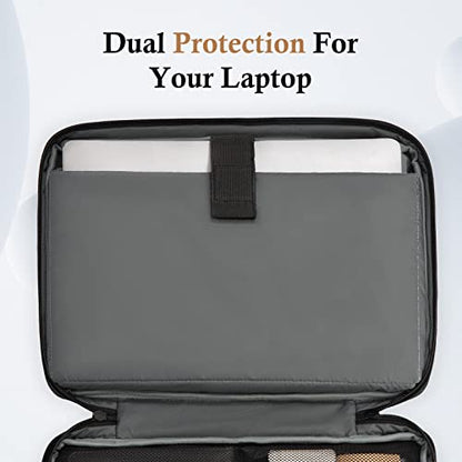 bagasin Laptop Sleeve Case 17 17.3 Inch, Slim Water Resistant TSA Laptop Cover with Handle Durable Protective Computer Carrying Case Compatible with HP Dell Lenovo Asus Notebooks - color: Black, size: 17