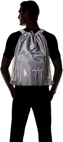 Speedo Unisex-Adult Drawstring Deluxe Ventilator Mesh Equipment Bag - color: Frost Grey
