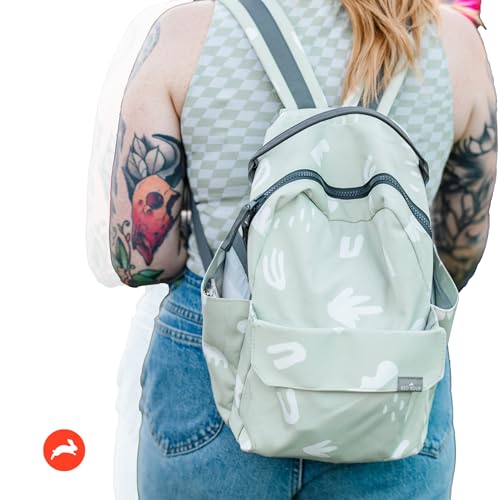 RED ROVR Mini Roo Lightweight Backpack | 6 pockets for everyday essentials (Pear Doodle) - color: Pear Doodle