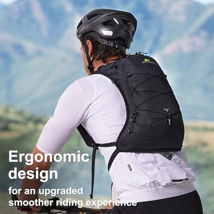 N NEVO RHINO Hydration Backpack, Lightweight Hiking Water Backpack, Hydro Bike Pack with 70 oz 2L Water Bladder, Hydration Daypack for Cycling Rave Mountain - color: Black