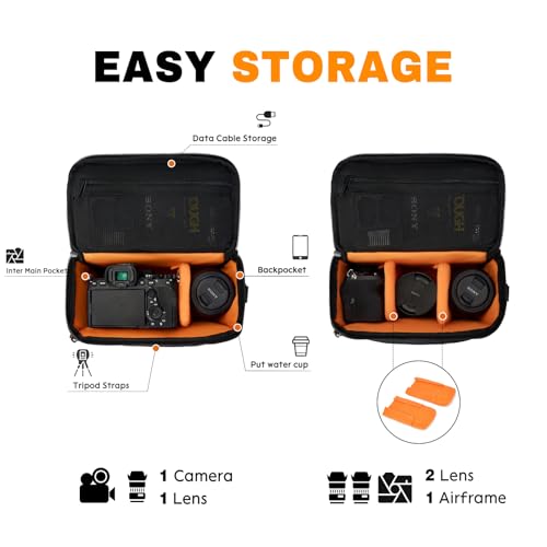 ALLCAMP Camera Sling Bag for DSLR & Mirrorless | Customizable Patch Area, Waterproof Crossbody Pack, Tripod Holder for Outdoor Photography & Travel, Black
