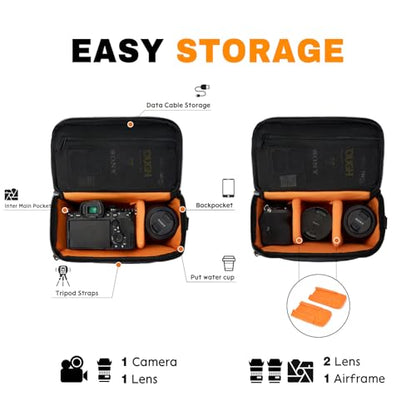 ALLCAMP Camera Sling Bag for DSLR & Mirrorless | Customizable Patch Area, Waterproof Crossbody Pack, Tripod Holder for Outdoor Photography & Travel, Black