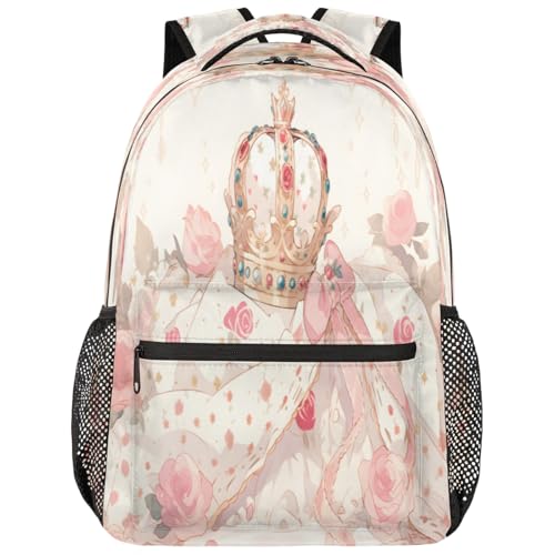 Crown Veil Laptop Backpack for Women 17 inch Backpacks Lightweight Computer Bag Rucksack Casual Daypack Work Travel - color: Multicolor-3