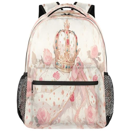 Crown Veil Laptop Backpack for Women 17 inch Backpacks Lightweight Computer Bag Rucksack Casual Daypack Work Travel - color: Multicolor-3