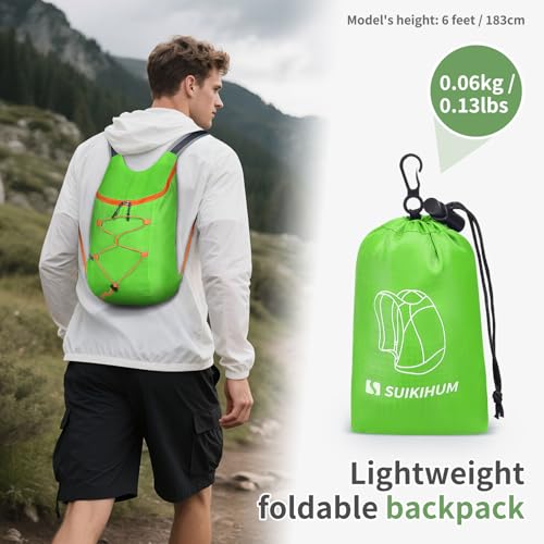 20L Small Hiking Backpack Lightweight Packable Daypack Green - color: Green
