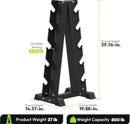 HANDBODE A-Frame Dumbbell Rack Heavy Duty Weight Stand for Dumbbells, Space-Saving Metal Storage Organizer, Sturdy Dumbbell Holder for Home Gym - style: 1 X 5-Tier A-Frame (800lb)