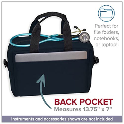ADC 1024 Nurse/Physician Nylon Medical Equipment Instrument Bag, Dark Green - color: Dark Green