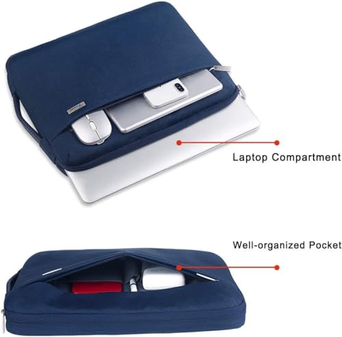 Voova Laptop Sleeve Case 14 15 Inch with Handle, 360° Protective Waterproof Slim Computer Bag Cover Compatible with MacBook Air 15 M2/M3/M4 2024-2025, MacBook Pro 14/15, Hp Chromebook 14, Blue - color: Blue, size: 14-15 Inch
