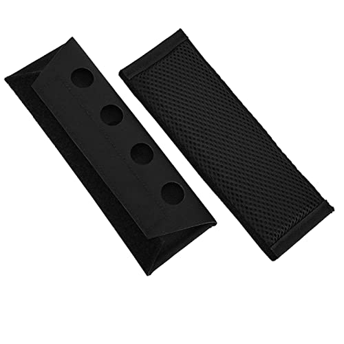 2 Pack Vest Shoulder Pads Fit 2" Shoulder Strap Comfort Soft Cushion Strap Pads Shoulder Strap pad Mesh Padded Lightweight for FCPC JPC Vests Sling Bags - color: Black