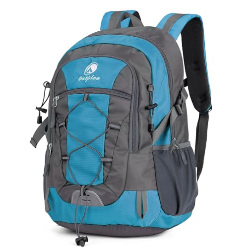 25L Small Hiking Backpack with Chest Strap for Men Women, Waterproof Travel Backpack Day Pack, Lightweight Padded Hiking Daypacks for Camping Traveling Outdoor Sports, Lake Blue - color: Lake Blue