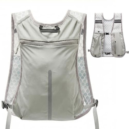 Hiking Backpack Ultralight – Packable Daypack for Women & Men, Breathable 3D Ventilated Backpack with Multiple Pockets, Foldable Travel Day Bag for Outdoor Walking, Camping & Commute（Gray,medium）