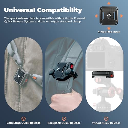 Freewell Backpack Quick Release Clamp – Universal Mount for DSLR, Mirrorless Cameras, and 1/4" Screw Devices – Lightweight, Durable Clip for Outdoor Photography - style: Backpack Quick Release Clamp