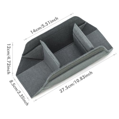 Camera Bag Insert, Soft Lined Foldable Protective Cube with 3 Adjustable Compartments, Flexible Partition Design for Mirrorless Lens Photography Gear Storage