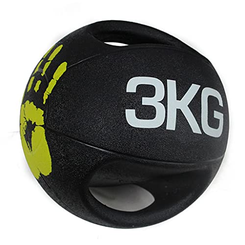 Professional 3KG-10KG Double Handle Grip Medicine Ball - for Weights Training MMA Boxing Exercise Fitness (J 3KG) - size: 3KG