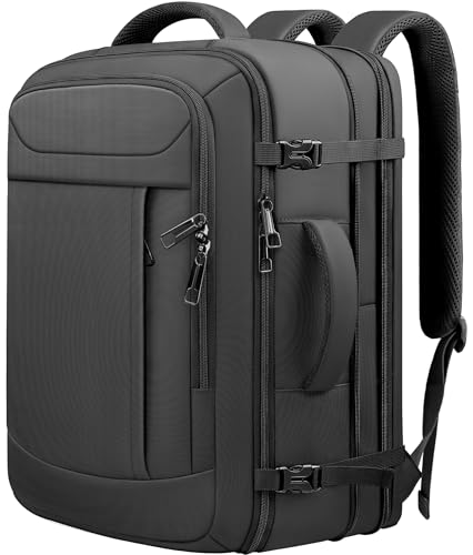 Carry On Backpack with LifetimeWarranty, Expandable Travel Backpack for Men, TSA Flight Approved Anti-Theft Large Duffel Bag Fits 17.3 Inch Laptop, Black - color: Black, size: XX-Large