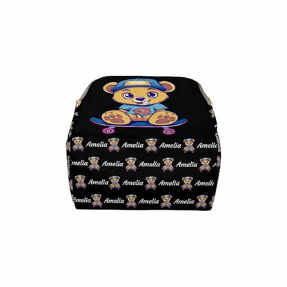 Custom Diaper Bag with Name, Personalized School Bag Cute Bear Pattern, Monogram Nappy Backpack with Thermal Pockets for Adults Kids, Large Capacity Waterproof Diaper Bag, Travel Gifts - color: Color-10