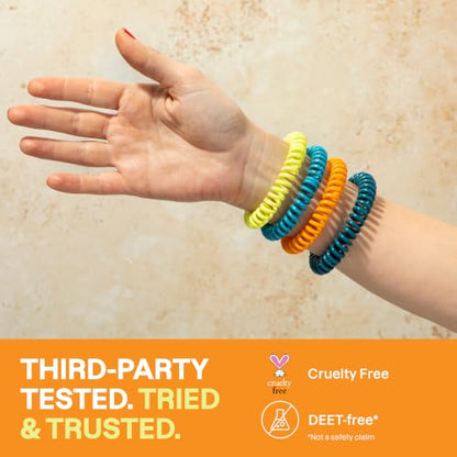 Cliganic 10 Pack Mosquito Repellent Bracelets for Adults & Kids - Natural DEET-Free Bands, Individually Wrapped - size: Pack of 10
