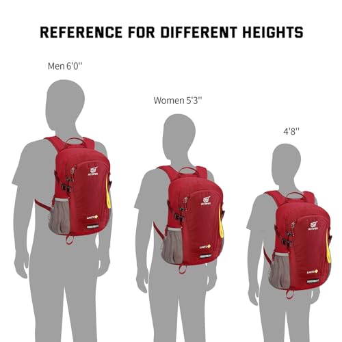 SKYSPER Small Hiking Backpack, 20L Lightweight Travel Backpacks Hiking Daypack for Women Men - color: Lantc20-red, size: 20l