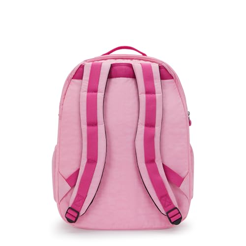 Kipling Women's Seoul Extra Large 17" Laptop Backpack, Durable, Roomy with Padded Shoulder Straps, Built-In Protective Sleeve - color: Pink Frosting, size: 13.5''L x 17.75''H x 9''D