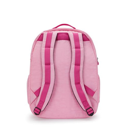 Kipling Women's Seoul Extra Large 17" Laptop Backpack, Durable, Roomy with Padded Shoulder Straps, Built-In Protective Sleeve - color: Pink Frosting, size: 13.5''L x 17.75''H x 9''D