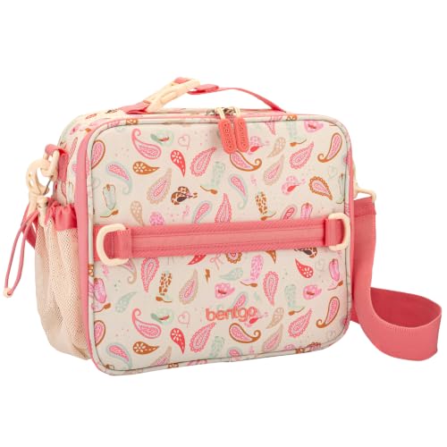 Bentgo Kids Prints Lunch Bag - Double-Insulated, Reusable, for Kids 3+, Adjustable Strap; Holds Lunch Box/Water Bottle/Snacks; Easy-Clean, Water-Resistant, Pockets (NEW Cowgirl Dreams) - color: Cowgirl Dreams