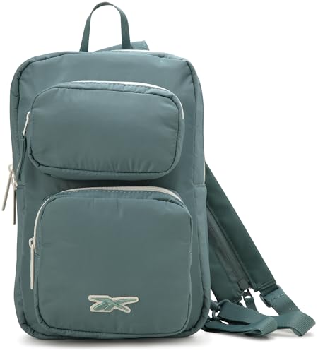 Reebok Unisex Crossbody Bag - Convertible Compact Durable Cross Body Bag for Women and Men - Gym and Travel Essentials, Size One Size, Mikayla Green - color: Mikayla Green