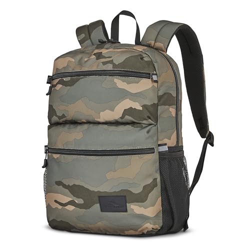 High Sierra Everclass Backpack - Travel or Work Laptop Bookbag with 360° Reflectivity, Dual Water Bottle Pockets & Fits Laptops Up To 15.6”, One Size, Natural Camo - color: Natural Camo