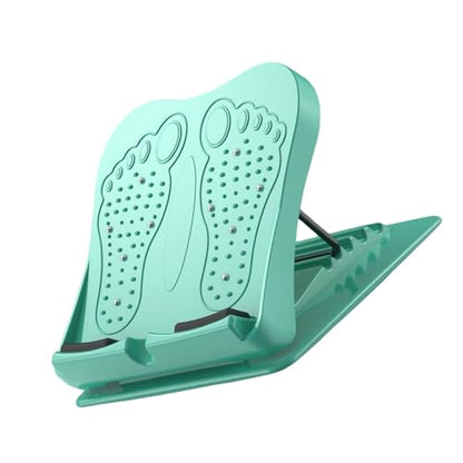 Foldable Calf Stretching Board Space Saving Adjustable Stretching Platform for Gym Training At Home Leg Stretch Board - color: Turquoise Green