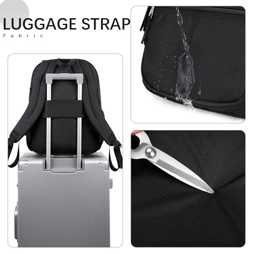 abshoo 34L Large Backpack for School Water Resistant Women Men Bookbag For College, Middle High School, Travel (Black) - color: Black