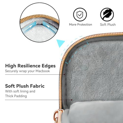Ferkurn Laptop Case Bag Women Men Computer Sleeve with Shoulder Compatible with HP/Inspiron/Thinkpad/Vivobook/MSI/Surface, 15.6 inch, Deep Indigo - color: Deep Indigo, size: 15.6 inch
