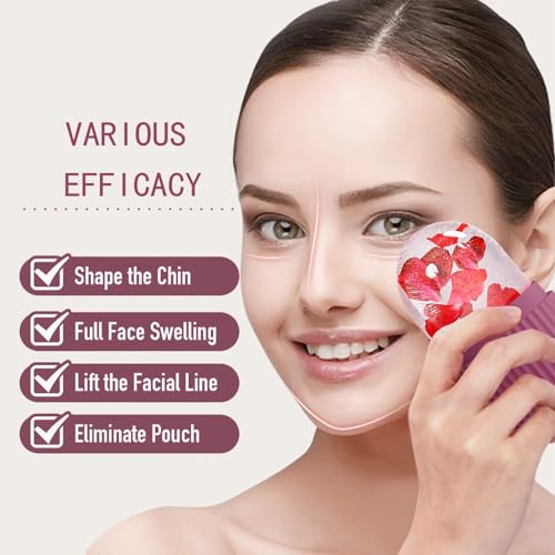 XHJRI Ice Face Roller Massager,Ice Cube Roller for Face, Eyes and Neck Naturally Conditioning and Skin Care,De-Puff Eye Bags,Reduce Migraine Pain,Reusable Massage Silicone Ice Mold (Rose) - color: Rose