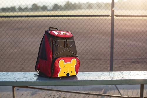 Picnic TIME Disney Backpack Cooler, Insulated Soft Cooler Backpack, Waterproof Lunch Bag, Portable Hiking Ice Chest for Beach, Picnic, Camping & Travel - color: Disney Winnie the Pooh - Red With Gray Accents
