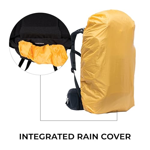 Teton 55L Scout Internal Frame Backpack for Hiking, Camping, Backpacking, Travel, Rain Cover Included, Olive - color: Olive, size: 55L