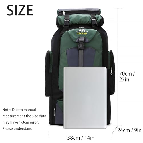 Lawaia 70L Hiking Backpack Large Camping Pack Backpacking Bag Rucking Backpacks Outdoor Trekking Travel Rucksack for Men Women-Red - color: Red