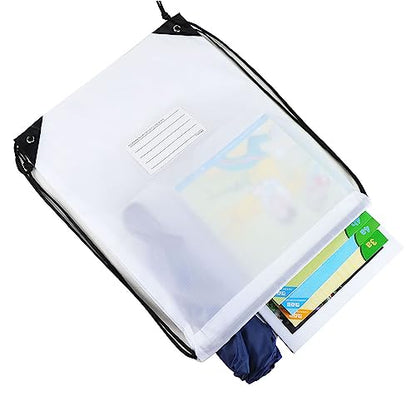 50 Pack Drawstring Bags,Bulk Draw String Backpack, Gym Sports Cinch Bag Sackpack for Women Men, White - color: White