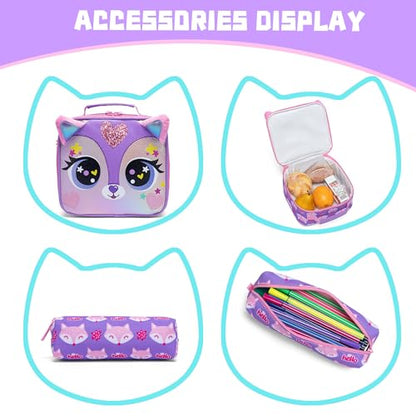 Backpacks for Girls School Bag Cute Girls Backpacks Ages 8-10 Kids Bookbag Set Travel Backpack for Preschool Kindergarten Elementary Students Backpack to School Supplies - color: 01 Purple